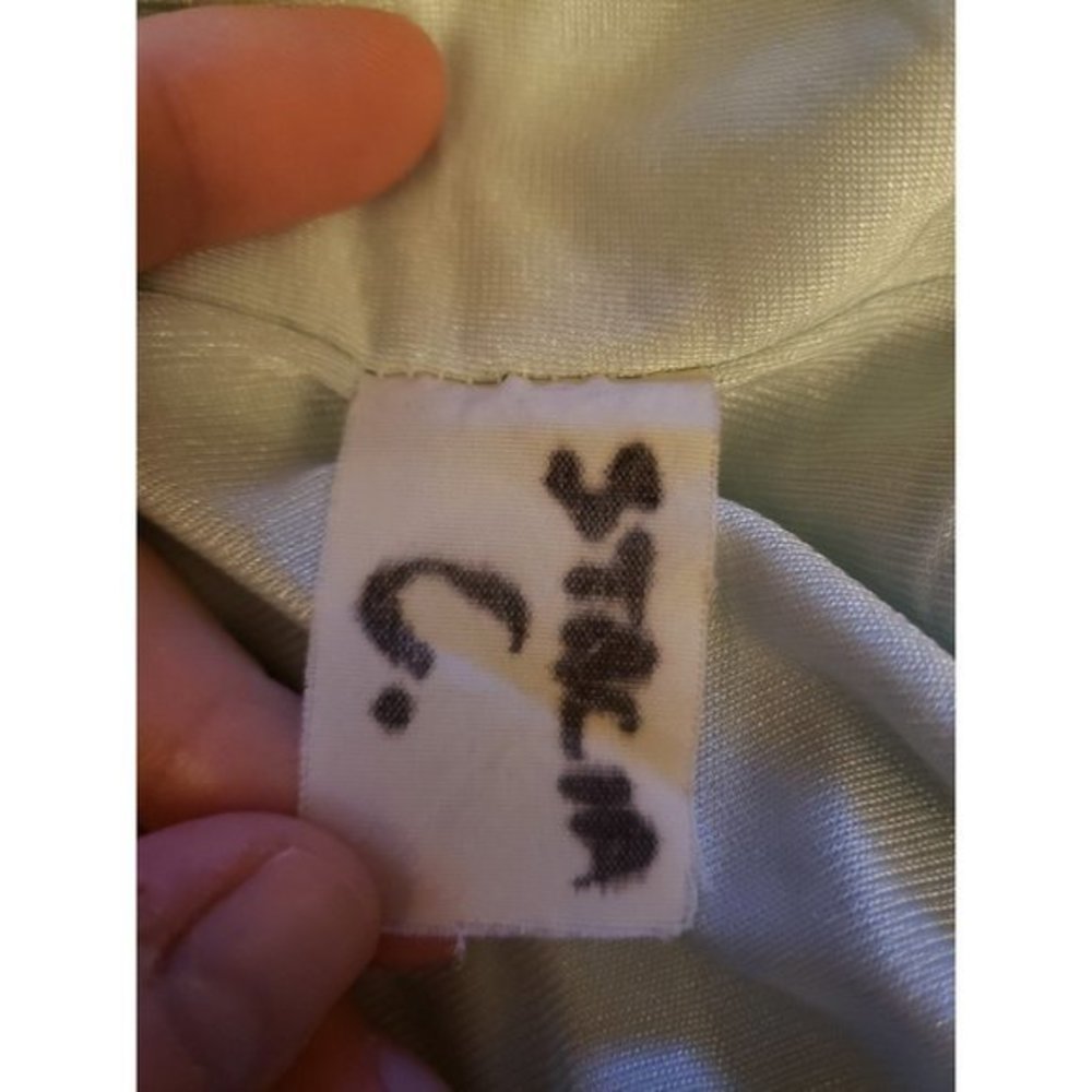 Vintage Baby Blue Satin Pajamas - Picture 4 of 4